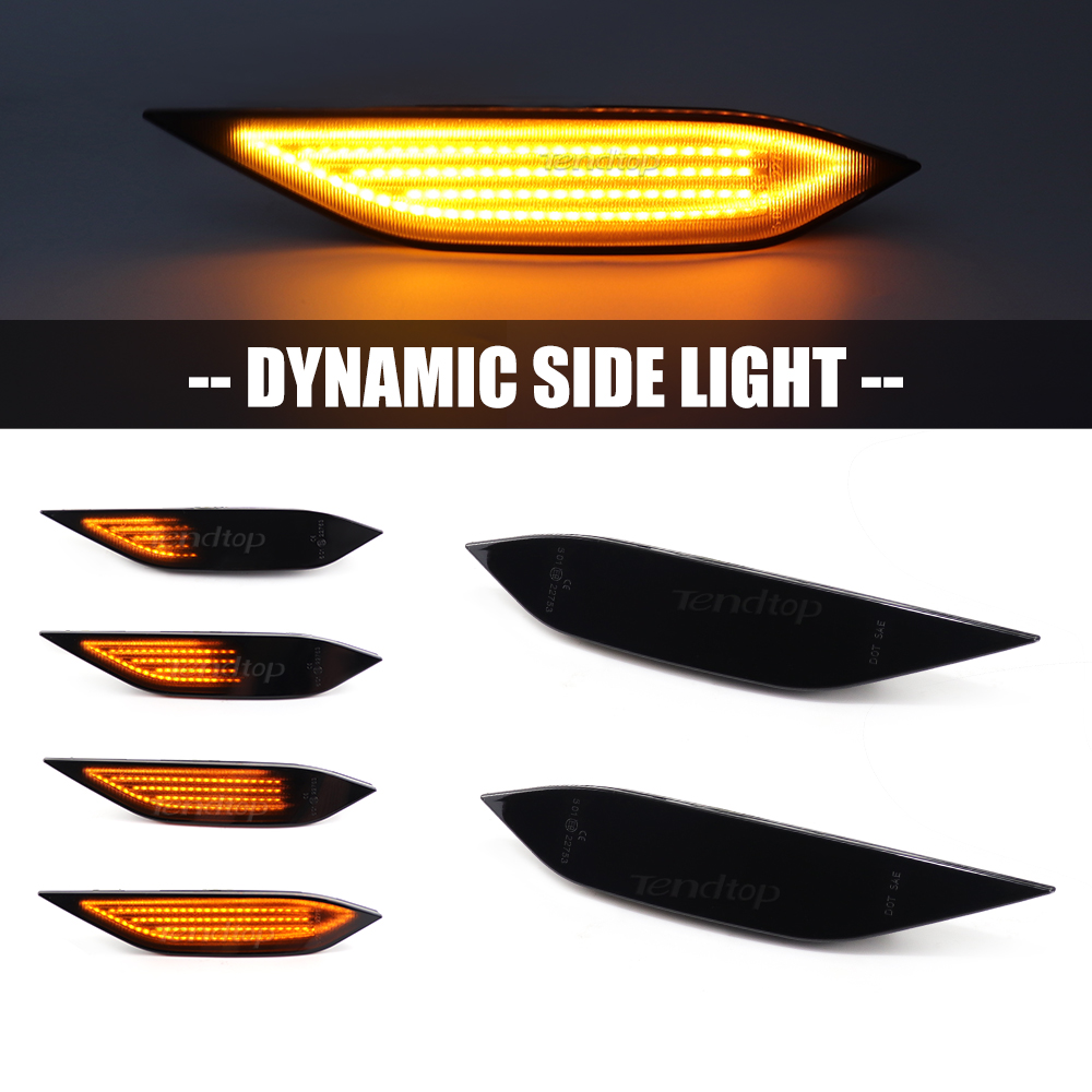 2PCS Dynamic LED Side Marker Lights for Porsche Cayenne 958 92A 2010-14 Sequential Turn signal Direction Bulb Car Parts Auto Parts Image 3
