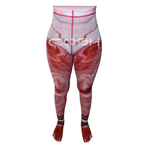Steel Boned Overbust Marble Printed <b>Body</b> Shaping <b>Corset</b> With Leggings Combo - Product Image 6