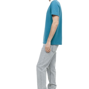 Camiseta 100% de algodón de alta calidad para hombre, con cuello redondo Camiseta holgada, transpirable, ecológica, de secado rápido, personalizable, venta - Product Image 2