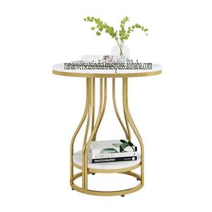 Mesa central redonda con marco de acero inoxidable dorado y mármol de alta calidad y lujo, mesa de centro de nuevo diseño, uso para el hogar, Hotel, Oficina - Product Image 5