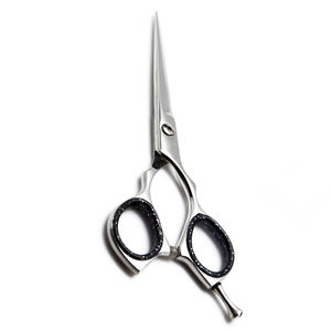 Fancy Handle Barber Hair Cutting Scissors Dall Finish Stainless Steel Hair Scissors With Finger Rest and Fancy Rubber Ring - Product Image 6