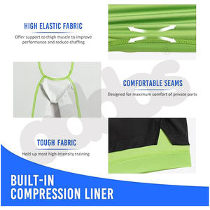 Shorts de jogging de sport pour homme en spandex/polyester, taille élastique, séchage rapide, respirant - Product Image 2