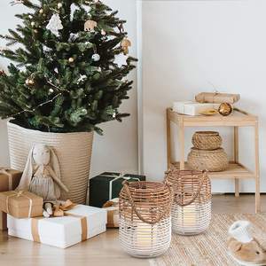 Événement de mariage partie décoration bougeoirs en rotin lanterne titulaire pour bougies titulaire lanternes décoratives - Product Image 5