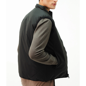 Chaleco acolchado de concha blanda sin mangas para hombre, 100% poliéster, ecológico, transpirable, impermeable, a prueba de viento, encaje Hip Hop regular de otoño - Product Image 4