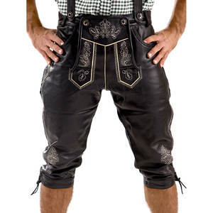 Lederhosen กางเกงขาสั้นใส่เที่ยวสำหรับผู้ชาย,กางเกงแฟชั่นหนังสไตล์ Lederhosen สำหรับล่าสัตว์แบบกำหนดเองสีบาวาเรีย - Product Image 2
