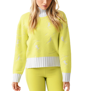 เสื้อสเวตเตอร์ถักแขนยาวสีพื้นสำหรับผู้หญิงเสื้อสเวตเตอร์ถักสำหรับฤดูหนาว - Product Image 1