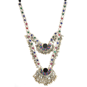 Tarifas de fábrica Buena calidad Conjuntos de joyería de boda afgana hechos a mano Collar de mujer Pendientes Joyería Conjuntos de boda a bajo precio - Product Image 4