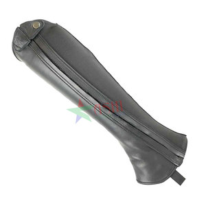 Demi-chaps en cuir de vache véritable de haute qualité pour les sports équestres Chaps d'équitation durables avec logo personnalisé à vendre - Product Image 6