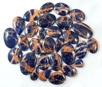 Cabochons de Sodalite Rose Naturelle de Haute Qualité, Pierres Précieuses Libres Orange Rose Bleu Certifiées par un Certificat Tierce Partie pour la Fabrication de Bijoux