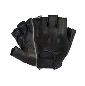 Premium 1/2 Guantes de conducción de dedos Guantes de cuero cortados a mano para motocicleta para hombres para ciclismo al aire libre Uso diario Hecho en Pakistán - Product Image 3