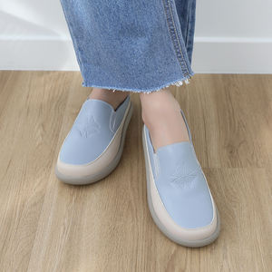 [JSHOE] Bestry – Chaussures décontractées à enfiler, confortables, en cuir de vachette et matériaux mixtes, idéales pour l'automne et le printemps, usage quotidien - Product Image 5