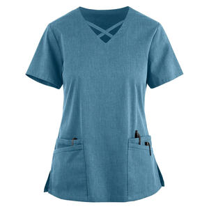 Factory Direct Women's Medical Scrubs <b>Set</b> Top and Trousers Uniform <b>Doctor</b> Nurse Hospital Wholesale Supplier Durable Scrub <b>Sets</b> - Product Image 2