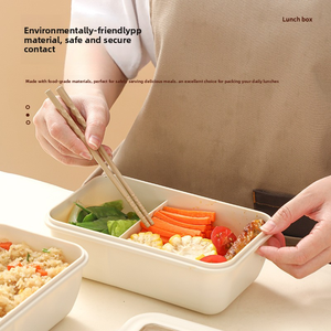 กล่องเบนโตะสำหรับผู้ใหญ่, กล่องเตรียมอาหาร, กล่องใส่อาหารพร้อมอุปกรณ์, ป้องกันการรั่วซึม, ใช้กับไมโครเวฟและเครื่องล้างจานได้ - Product Image 2