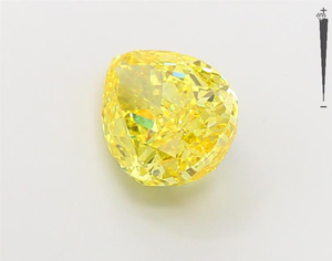 เพชรแฟนซีสีเหลืองทรงลูกแพร์ น้ำหนัก 3.53 กะรัต VS1 เพชรปลูกในห้องปฏิบัติการ CVD HPHT โดยผู้ผลิต Aniva Jewels - Product Image 2