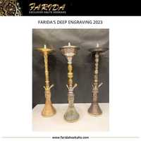 Nouvel ensemble de chicha miniature égyptienne de luxe Farida 2023 en laiton massif, verre de haute qualité, design unique, gravure profonde, laque, édition limitée