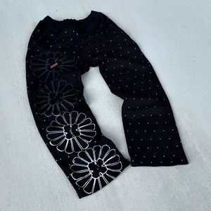 Haute qualité hommes coton personnalisé impression Vintage noir luxe lavé à l'acide jambe droite pantalons de survêtement amples décontracté non tissé OEM - Product Image 3