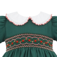 Robes Filles Bébé Fille Bonne Qualité Prince Noël Smocké Pour Robe Enfants Vietnam Fabricant ODM OEM Manches Courtes Décontracté