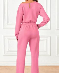 Combinaisons longues pour femmes minces, habillées décontractées, 2026, épaules dénudées, une pièce, pantalon large, combinaisons longues - Product Image 2