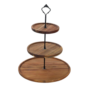 Supports à gâteaux en métal de forme ronde, couleur or, support de présentation à un seul niveau, utilisation pour mariage, fête d'anniversaire, support à gâteaux fait à la main - Product Image 3