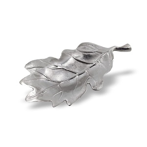 Plato de servicio de tamaño pequeño de aluminio fundido hecho a mano con acabado de plata brillante Precio al por mayor - Product Image 5