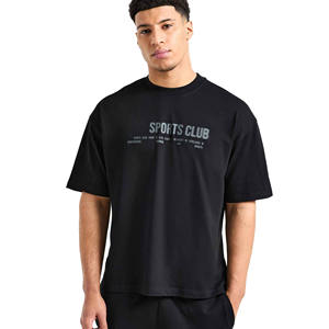 Camisetas para hombre 100% algodón de gran tamaño con cuello redondo, camiseta de tela de doble cara para hombre, ropa personalizada, 260gsm, 220gsm, 190gsm - Product Image 6