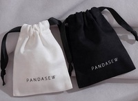 Tas Muslin tas surat katun tas kolor katun kantong katun dengan cetak Logo kustom