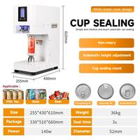Machine de scellage automatique commerciale pour canettes en aluminium, idéale pour les salons de thé, scelleuse de canettes et de gobelets pour boissons