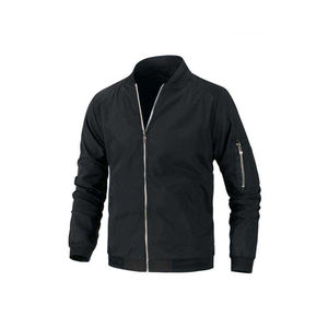 Chaqueta de invierno de alta calidad con logotipo personalizado para hombre, venta al por mayor de OEM, bombardero deportivo de talla grande, cuello levantado, tela de lona, calle principal para - Product Image 1