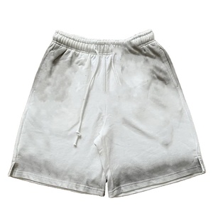 กางเกงขาสั้น OEM ทรงโอเวอร์ไซส์ ผ้าฝ้ายเฟรนช์เทอร์รี่ฟอกสีแบบแอซิดวอช  รับสั่งทำพิมพ์ลายปักโลโก้ - Product Image 1