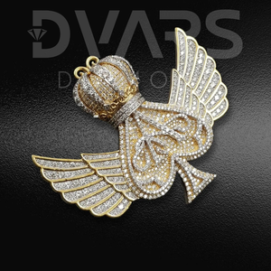 Colgante de Diamantes Estilo Hip Hop, Plata de Ley 925 Chapada en Oro, Joyería Clásica con Dijes de Rapero Completamente Engastados para Fiestas Unisex - Product Image 2