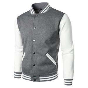 Veste universitaire en toile à manches longues, tendance, pour homme, vêtements décontractés, hiver, baseball, haute qualité, faible MOQ, vente chaude - Product Image 1