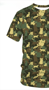 <b>Men's</b> Camouflage for Cat 3D Printed Summer <b>T</b>-<b>Shirt</b> Casual Short Sleeve Top Trendy Fashion Clothing with Blank Design - Product Image 4
