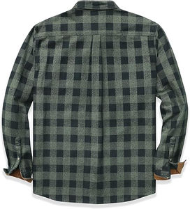 เสื้อเชิ้ตแขนยาวผ้าฟลานเนลผสมโพลีเอสเตอร์/คอตตอน พรีเมียมสำหรับผู้ชาย ป้ายสั่งทำพิเศษ ไซส์ใหญ่ แห้งเร็ว เป็นมิตรกับสิ่งแวดล้อม แบบริงเกอร์ - Product Image 6