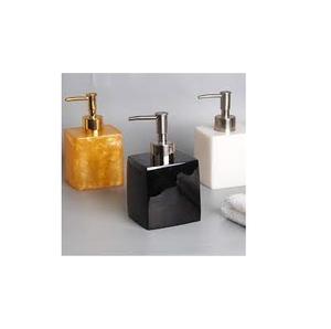 Ensemble de salle de bain en résine époxy, bouteille de lavage à la main et porte-brosse de pompe en laiton avec ensemble de 2 pièces articles décoratifs - Product Image 3