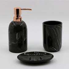 Décoration de la maison Design moderne marbre cinq trous cadre marbre 14x7x8cm ensemble d'accessoires de salle de bain avec vente - Product Image 5