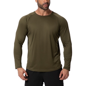 Hommes Performance GYM séchage rapide à manches longues haut d'entraînement noir athlétique T-Shirt personnalisé hommes T-Shirt coupe ajustée - Product Image 2
