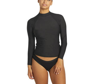 เสื้อรัดรูปแขนยาวกันแดด UPF50+ สำหรับผู้หญิง ออกแบบโลโก้ได้ตามต้องการ รับผลิตแบบ ODM OEM เหมาะสำหรับกีฬาทางน้ำและฟิตเนส - Product Image 4