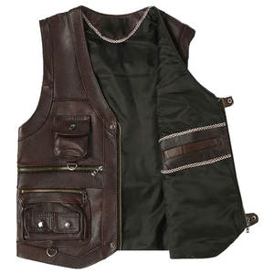 Gilet en cuir pour homme, style club de motards, pour les acheteurs en gros, pour les motards, les cow-boys, les vêtements d'extérieur - Product Image 5