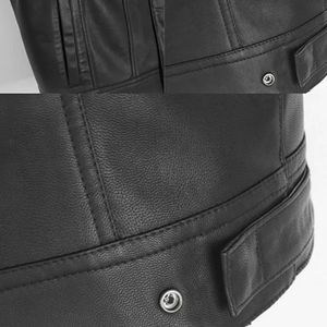 Conçu sur mesure hommes col en V gilet en cuir couleur unie toile grande taille prix usine hiver style joueur look en vrac quantité - Product Image 5