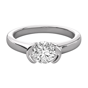 Anillo de Diamante Cultivado en Laboratorio con Corte Ovalado y Patrón Geométrico en Oro Amarillo de 18K para Hombre, Ideal para Compromiso o Regalo - Product Image 2