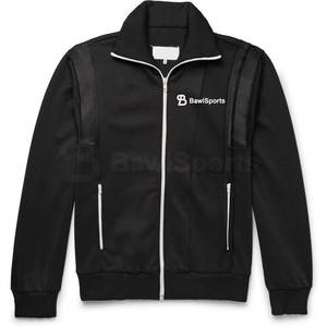 Veste en satin léger imprimé avec logo personnalisé pour hommes avec poignets côtelés pour la saison d'hiver - Product Image 1