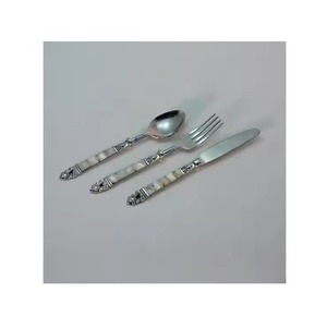 Elegante juego de cubiertos de acero inoxidable con mango de madreperla Cubiertos de lujo Vajilla de comedor para uso familiar, doméstico y de fiesta - Product Image 6