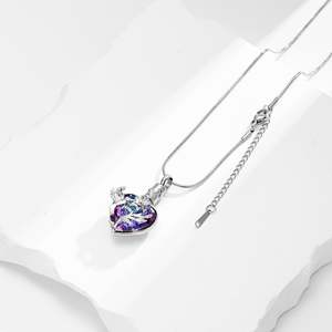 Collares de urna de corazón de Metal para cenizas, recuerdo, urna conmemorativa, joyería de cremación, colgante de ceniza para mujeres, hombres, amor, un tamaño personalizado - Product Image 6