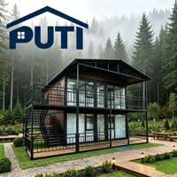 Maison conteneur modulaire haut de gamme à deux étages de 40 pieds, aménagement de chambre spacieuse, conception de résidence personnalisée