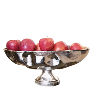 Tazón de diseño de forma redonda con textura martillada, artículos de cocina de Metal de aluminio, mesa de comedor, tazón libre de cerámica de Color blanco - Product Image 4