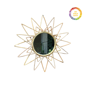 Miroir en rotin Boho fait à la main, style tissé élégant pour chambre à coucher - Product Image 4