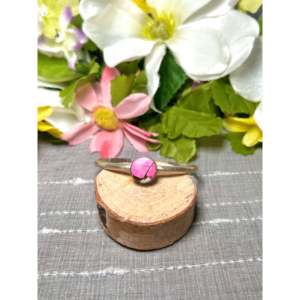 Navajo Handmade Cotton Candy Dahlia & Sterling <b>Silver</b> Fashion <b>Cuff</b> <b>Bracelet</b> - Product Image 1