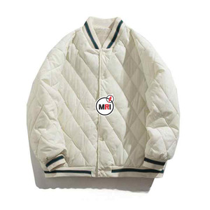 Chaquetas de uniforme de béisbol de invierno para hombre OEM al por mayor con logotipo personalizado transpirable trabajo cortavientos cuello posición del logotipo frontal - Product Image 1