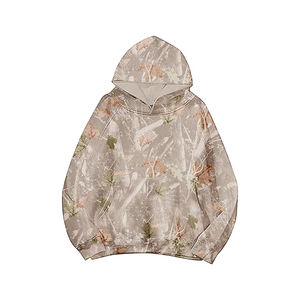 Sudadera con Capucha de Forro Polar para Hombre, Color Sólido, Corte Regular, Transpirable, Resistente al Viento, Manga Larga, Bolsillo Canguro, Hombros Caídos - Product Image 5