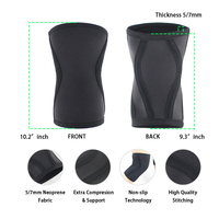 GAF Manchons de compression pour genoux en néoprène 7 mm, antidérapants, unisexes, robustes, pour haltérophilie, powerlifting et fitness